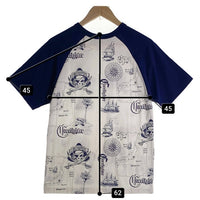 CORE FIGHTER コアファイター ラグランスリーブ マルチプリント Tシャツ ホワイト ネイビー 1 Size M 福生店