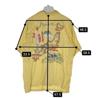 TOYO ENTERPRISE 東洋エンタープライズ オープンカラー レーヨン スカシャツ 半袖 イエロー sizeM 瑞穂店