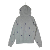 PINK PONY Ralph Lauren ピンクポニー ラルフローレン ポニー刺繍総柄 ポルオーバーパーカー グレー sizeM※所々毛玉あり 瑞穂店