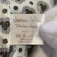 NUMBER(N)INE ナンバーナイン カート期 パジャマシャツ ホワイト ハート涙 Size 3 福生店