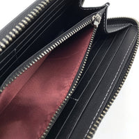 COACH コーチ CW296 スター型押し ラウンドファスナーレザーウォレット ブラック 福生店