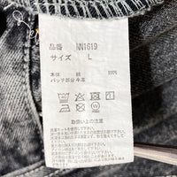 9090 ナインティナインティ ワイド デニムパンツ ブラック sizeL 瑞穂店