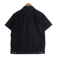 SAVOY CLOTHING サヴォイクロージング オープンカラー 半袖シャツ ブラック ストライプ ポケット ロカビリー Size M 福生店
