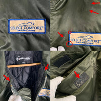 ~90's Sportsmaster スポーツマスター フライトジャケット オリーブ 中綿 ワッペン USA製 IDEAL Size XXL 福生店