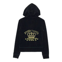 JUICYCOUTURE ジューシークチュール TRACKSUIT トラックスーツ 34460 92918 ベロアセットアップ ブラック 上下size:S 瑞穂店