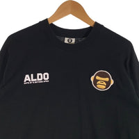 AAPE エーエイプ "AAPER UNVS ALDO" TEE プリント ワッペン Tシャツ ブラック AAPTEM1494XXM Size M 福生店