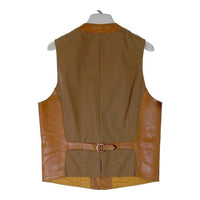 MASHMANS マッシュマンズ ELECTRIC LEATHER STUDIO HORSE HIDE ホースハイド レザーベスト 馬革 日本製 ベスト ジレ ベージュ size38 瑞穂店