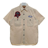 BUZZ RICKSONS バズリクソンズ ストライプ ワークシャツ 半袖 生成り Size 15-15 1/2 瑞穂店