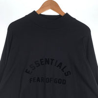 FOG ESSENTIALS エッセンシャルズ フロントアーチラバーロゴプリント モックネック ロングスリーブTシャツ ブラック Size M 福生店