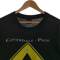 90's COVERDALE PAGE カヴァーデイルペイジ JAPAN TOUR 1993 プリントTシャツ ブラック BROCKUM Size L 福生店