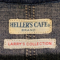 HELLER’S CAFE ヘラーズカフェ 1950's Military Art Denim Coverall デニムカバーオール アートプリント インディゴ Size 38 福生店