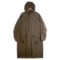 The Viridi-anne ザヴィリジアン コットン リネン フーデッド ロングコート バックプリント カーキ VI-2856-06-CA Size 2 福生店