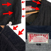 One Piece Of Rock ワンピースオブロック ブラックデニム ベスト 月桂樹ボタン サンタクルーズ刺繡 激レア Size XL 福生店