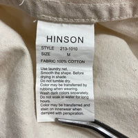 HINSON ヒンソン バンドカラー プルオーバーシャツ ナチュラル 213-1010 Size M 瑞穂店