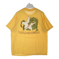 Hane’s ヘインズ 80's TANDEM AUSTIN 前後プリント シングルステッチ Tシャツ イエロー sizeXL 瑞穂店