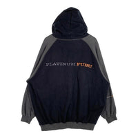 PLATINUM FUBU プラチナムフブ ワッペン 刺繡 プルオーバースウェットパーカー ブラック チャコール Size XXL 福生店