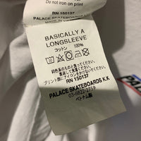 PALACE パレス BASICALLY A LONGSLEEVE ロゴプリント ロングスリーブTシャツ ホワイト Size L 福生店