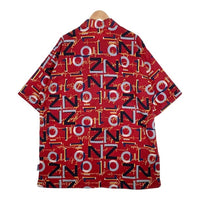 PLATINUM FUBU プラチナム フブ プリント 半袖シャツ レッド ポリエステル Size XL 福生店