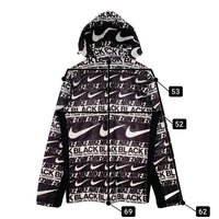 BLACK COMME des GARCONS ブラックコムデギャルソン 19AW NIKE ナイキ LOGO ZIP PARKA ロゴジップパーカー ブラック ホワイト 総柄 1D-T107 AD2019 Size XL 福生店