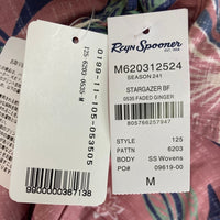 Reyn Spooner レインスプーナー STARGAZER スターゲイザー 裏地使い 片ポケット ボタンダウン コットン アロハシャツ ピンク sizeM 瑞穂店