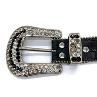 b.b.simon ビービーサイモン スタッズ レザーベルト ブラック Size 36 瑞穂店