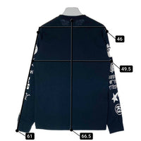 A BATHING APE アベイシングエイプ×STUSSY ステューシー 30周年記念 袖マルチアイコン 長袖Tシャツ ブラック sizeM 瑞穂店