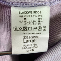 BLACKWEIRDOS ブラックウィドー 23SS-SW03 Pai Mei スウェットトレーナー パープル sizeL 瑞穂店