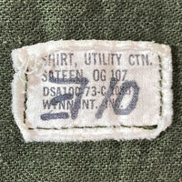 USMC アメリカ海兵隊 OG107 73年会計 ファティーグシャツ オリーブ size15 1/2 瑞穂店