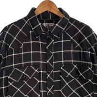 PRO CLUB プロクラブ コットン ポリエステル ボタンダウンチェックシャツ ブラック Size 4XL 福生店