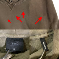 KITH キス プルオーバースウェットパーカー フーディー 無地 カーキ Size XL 福生店