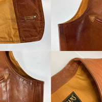 MASHMANS マッシュマンズ ELECTRIC LEATHER STUDIO HORSE HIDE ホースハイド レザーベスト 馬革 日本製 ベスト ジレ ベージュ size38 瑞穂店