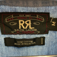 RRL ダブルアールエル 90's 三ツ星タグ シャンブレー ウエスタンシャツ ライトインディゴ sizeM 瑞穂店