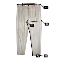 AUBETT オーベット 2タック コットン テーパードパンツ ホワイト 23-01-015 Size 4 福生店