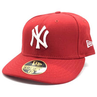 90's New Era ニューエラ MLB ニューヨーク・ヤンキース 59FIFTY ベースボールキャップ レッド ウール USA製 赤白刺繡 Size 7 1/8 (56.8cm) 福生店