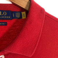POLO RALPH LAUREN ポロラルフローレン CLASSIC FIT ポロシャツ 半袖 レッド Size L 福生店