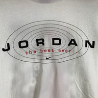 90's NIKE ナイキ JORDAN the best ever... マイケルジョーダン ラストショット プリントTシャツ ホワイト メキシコ製 Size XL 福生店