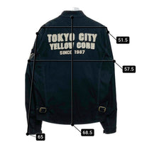 Yellow Corn イエローコーン コットン シングルライダースジャケット ブラック パッド類なし BB-1106 Size L 瑞穂店