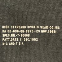 HIGH STANDARD SPORTS WEAR ハイスタンダードスポーツウェアー コットン ハーフコート ブラック sizeLARGE REGULAR※襟に毛玉あり 瑞穂店