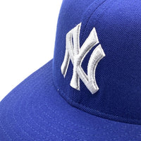 90's New Era ニューエラ MLB ニューヨーク・ヤンキース 59FIFTY ベースボールキャップ ロイヤルブルー ウール USA製 Size 7 3/8 (56.8cm) 福生店