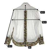 COMME des GARCONS HOMME PLUS コムデギャルソンオムプリュス PO-B052 AD2014 迷彩切替 長袖シャツ ホワイト sizeXS 瑞穂店