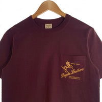 Dagda Leathers ダグダレザーズ プリント ポケットTシャツ 袖刺繡 ダークパープル 旧マッコイ 滝沢氏 Size M 福生店
