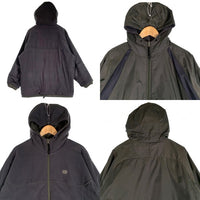 00’s NIKE ナイキ リバーシブル フーデッドジャケット ナイロン フリース モスグリーン チャコール Size M 福生店