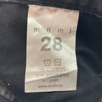 mnml ミニマル 裾ジップ ブリーチ ダメージデニム ブラック size28 瑞穂店