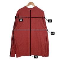 80's STUSSY ステューシー モックネック ボーダーポケットロングスリーブTシャツ レッド USA製 黒タグ Size XL 福生店
