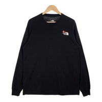 THE NORTH FACE ノースフェイス Flower Logo L/S Tee フラワー刺繡 ロゴプリント ロングスリーブTシャツ ブラック NT32341 Size L 福生店