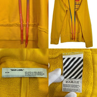 OFF-WHITE オフホワイト 19AW インダストリアル プリント プルオーバースウェットパーカー イエロー OMBB057F19E30016 Size S 福生店