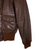 80's 90's AVIREX アヴィレックス EMAR ジップ Genuine Horsehide ホースハイド A-2 レザー フライト ジャケット ブラウン DRAWING NO. 30-1415, CONTRACT NO. 1978-01 USA製 Size 34 福生店