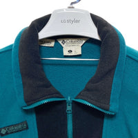 Columbia コロンビア 90's 台湾製 フリースジャケット グリーンxブラック sizeLL 瑞穂店