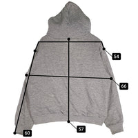 70-80's ブランド不明 ダブルフェイス ジップアップパーカー グレー 内サーマル アルミYKK片爪 短丈 Size XL 相当 福生店