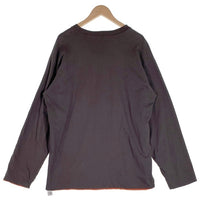 MASSES マシス REVERSIBLE L/S SHIRT リバーシブル コットン ロングスリーブTシャツ チャコール オレンジ Size XL 福生店